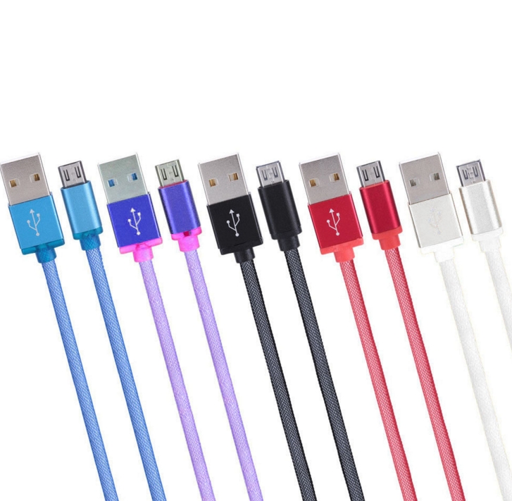 Colores Universal Cable de cargador USB Datos Sincronización Líneas Para Android
